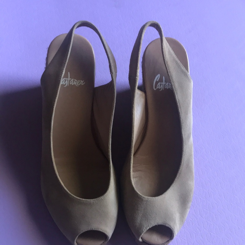 Peep toe sling back Espradille Wedge No box